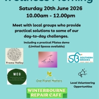 Poster for wellness morning with local groups
